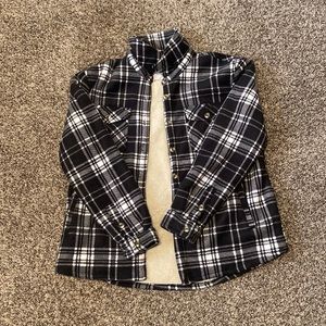 Warm fur lined flannel coat!